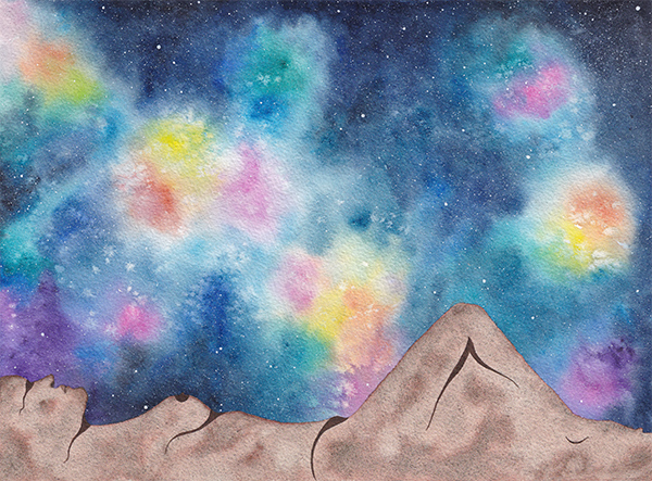 peinture Roc ou La force minerale des femmes